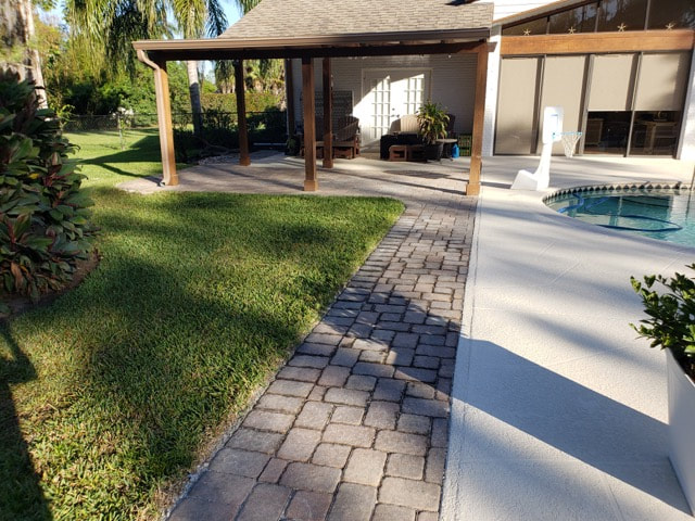 Paver cleaner (before) - Paver Protectors