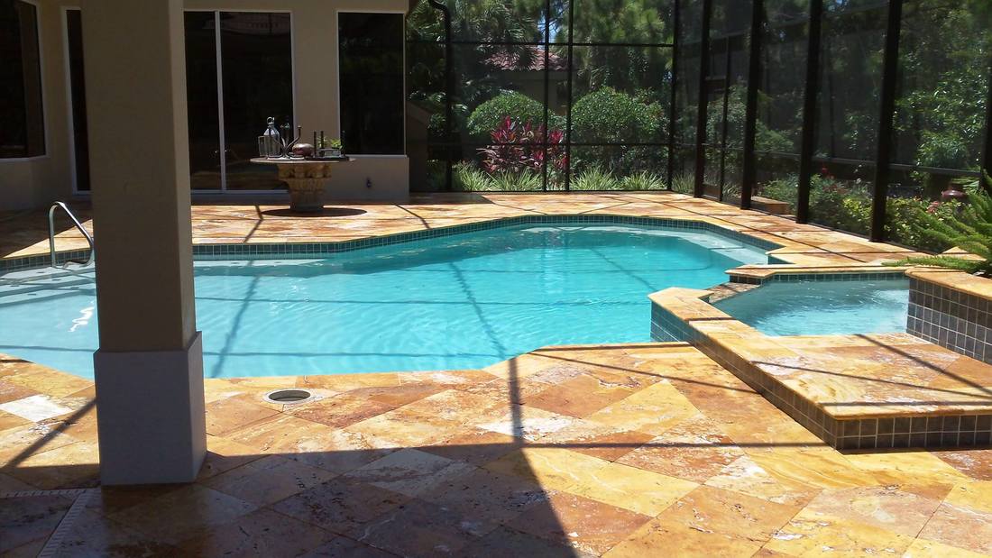 Pool deck cleaning and sealing